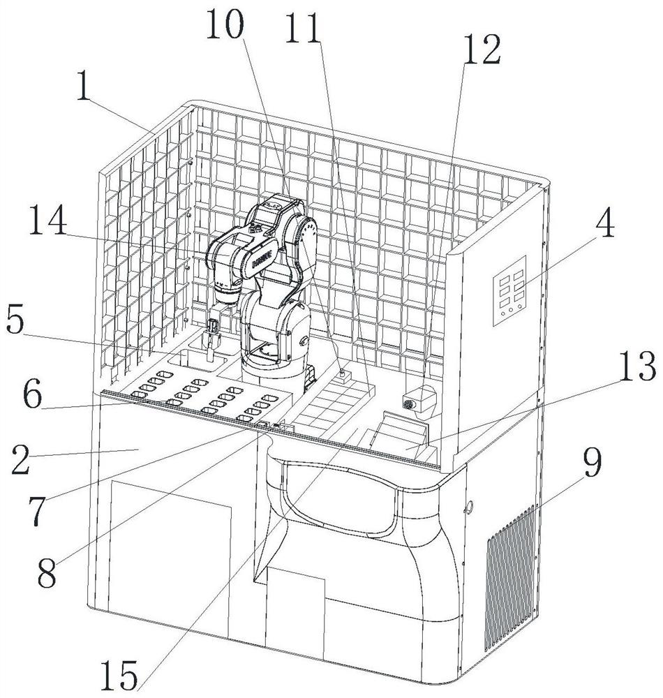 Intelligent pathological frozen section dyeing all-in-one machine and frozen section dyeing method