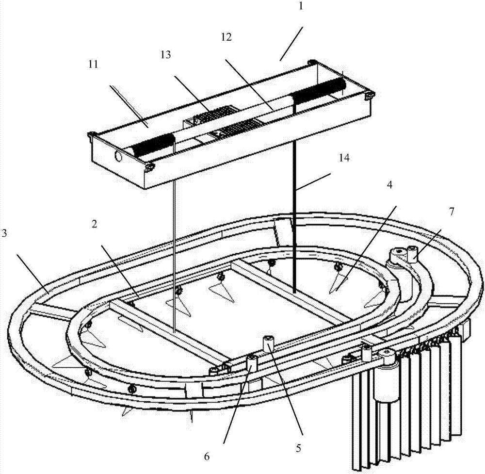 Spiral track clothes airing device