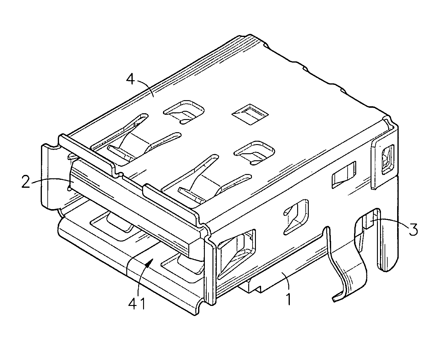 Female USB connector