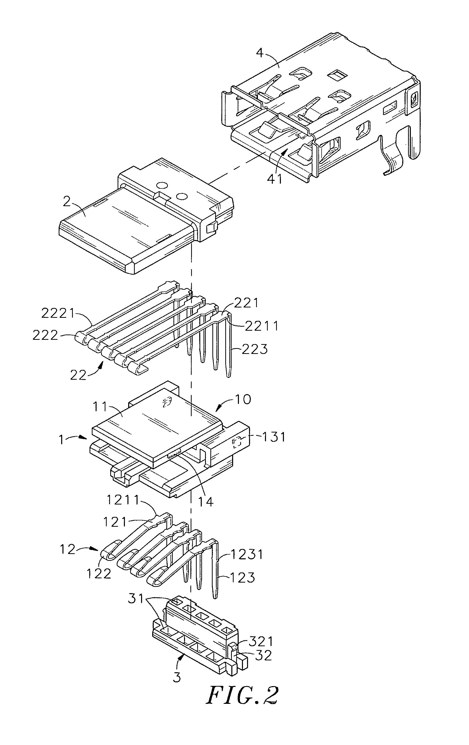 Female USB connector