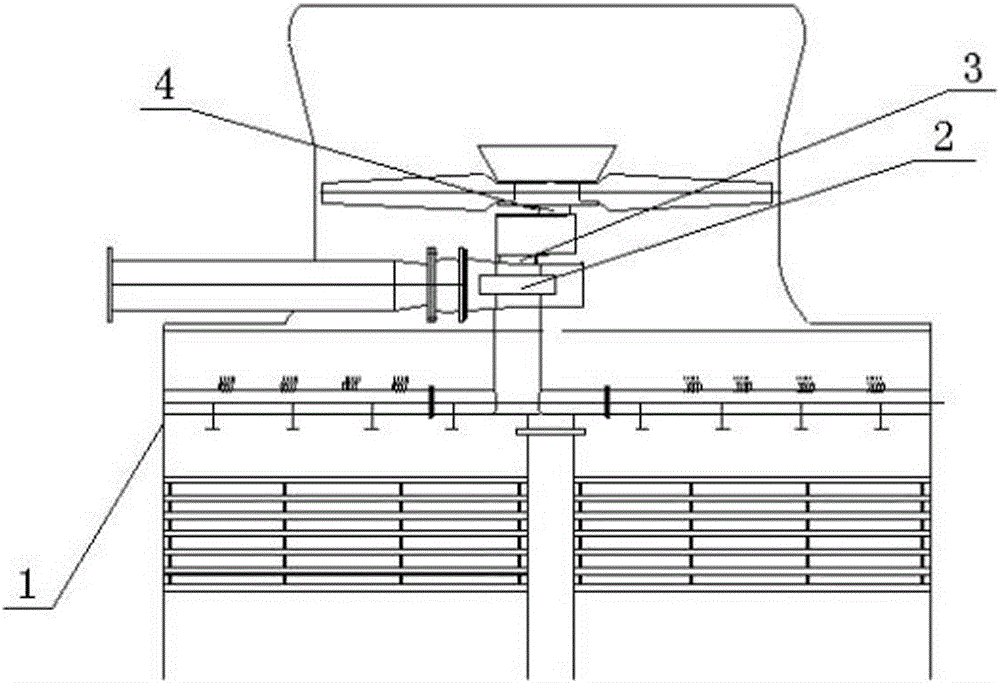 Reverse blowing deicing-type water energy recycle cooling tower