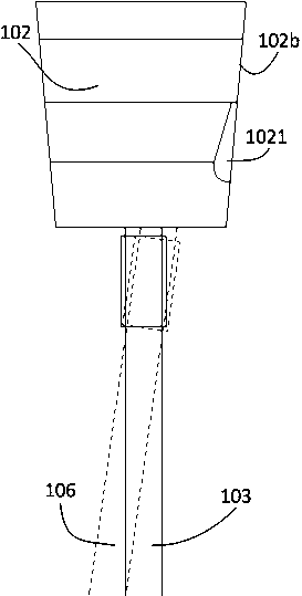 A structure to prevent the rubber in the gate from breaking in the mold