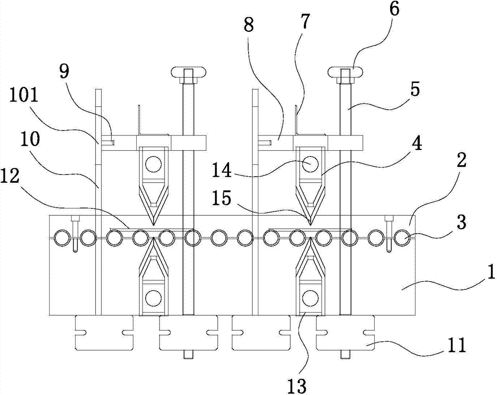 Air knife device of glass air knife cleaning machine