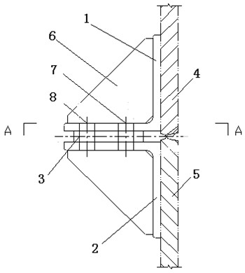 Temporary fitting for mounting oversized special-shaped steel tower column segments