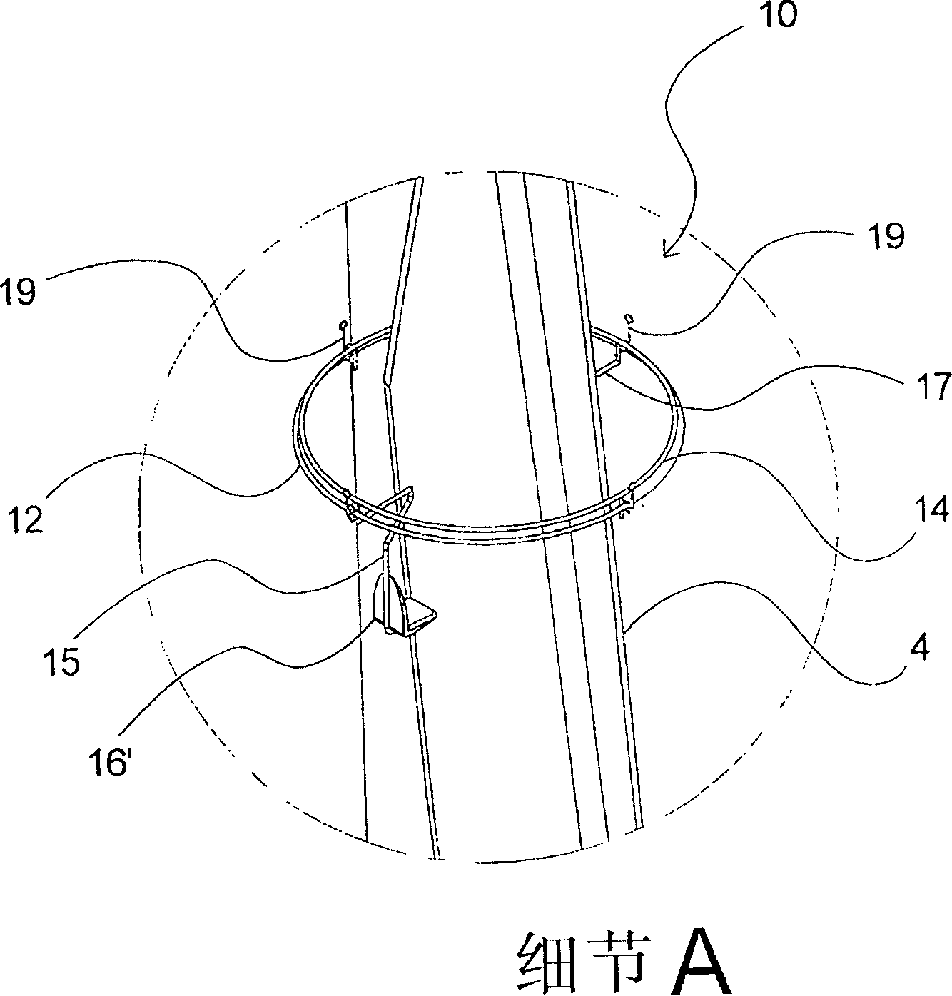 Device for enabling access to a structure above ground level