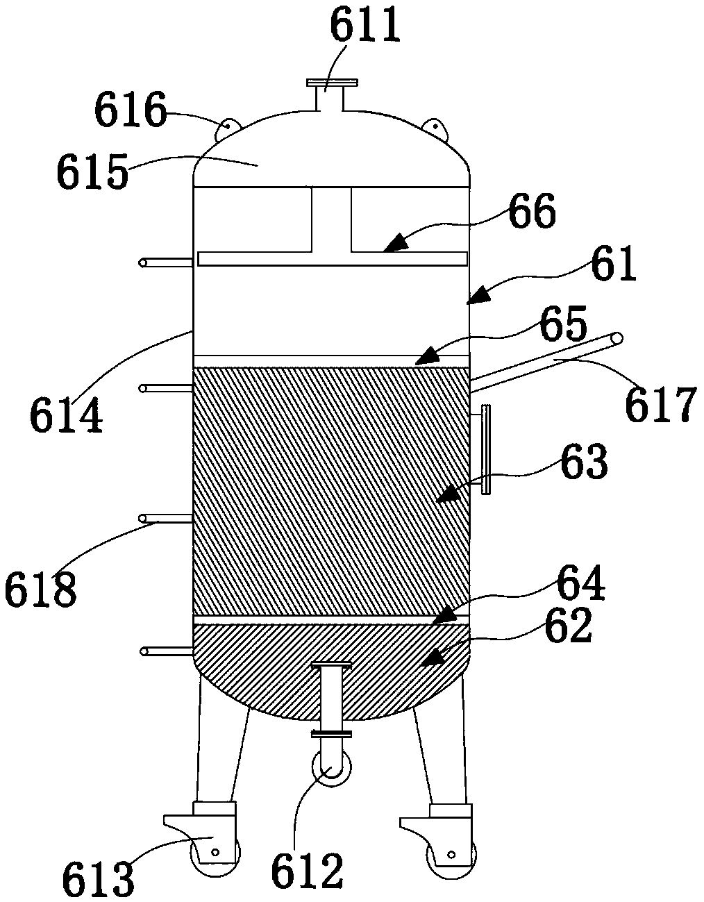 Nano zero-valent ferrum based sewage treatment system, treatment method and preparation method of modified diatomite loaded nano zero-valent ferrum