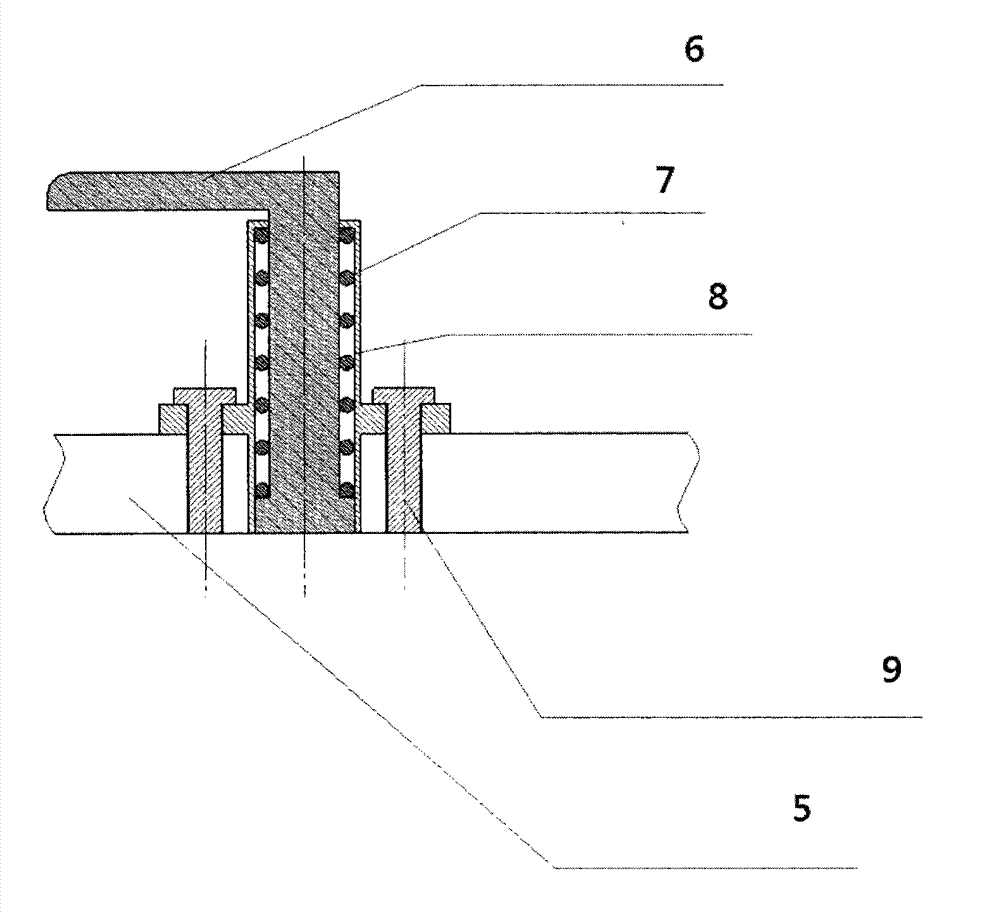 Fixing device for blood pump cover under rocking and vibrating outdoor battlefield condition