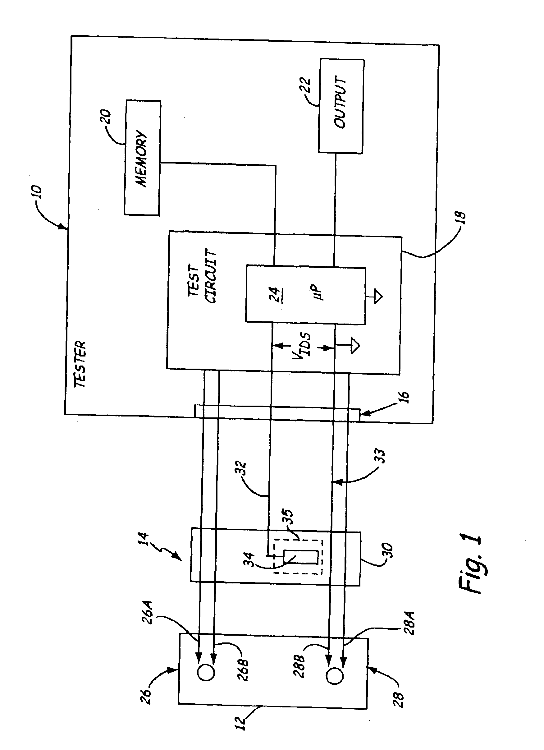 Electronic battery tester cable