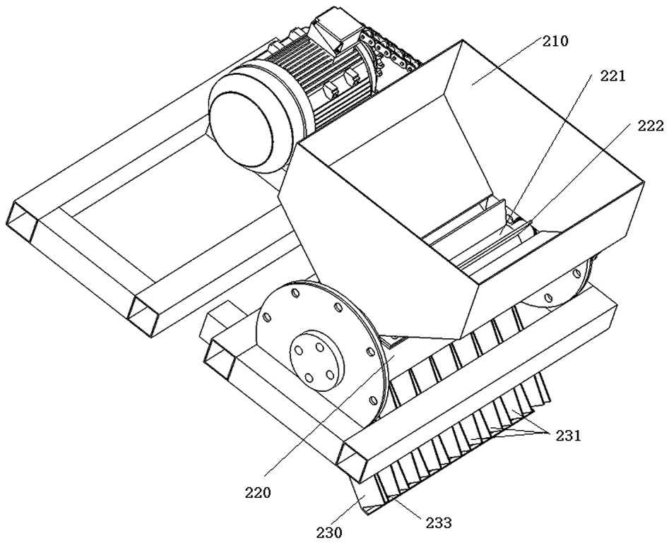 A shell breaking machine based on pretreated walnuts