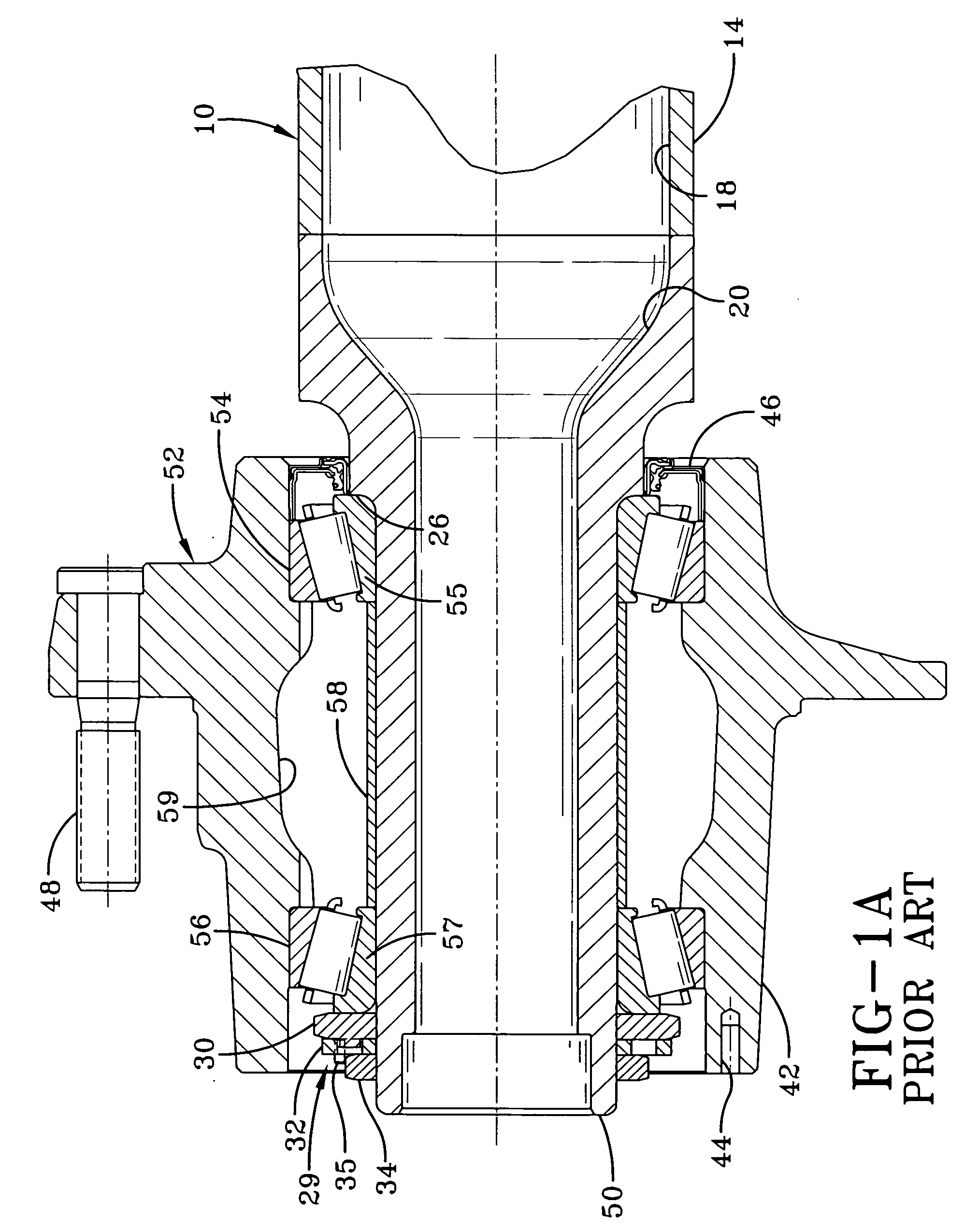 Axle spindle nut assembly for heavy-duty vehicles