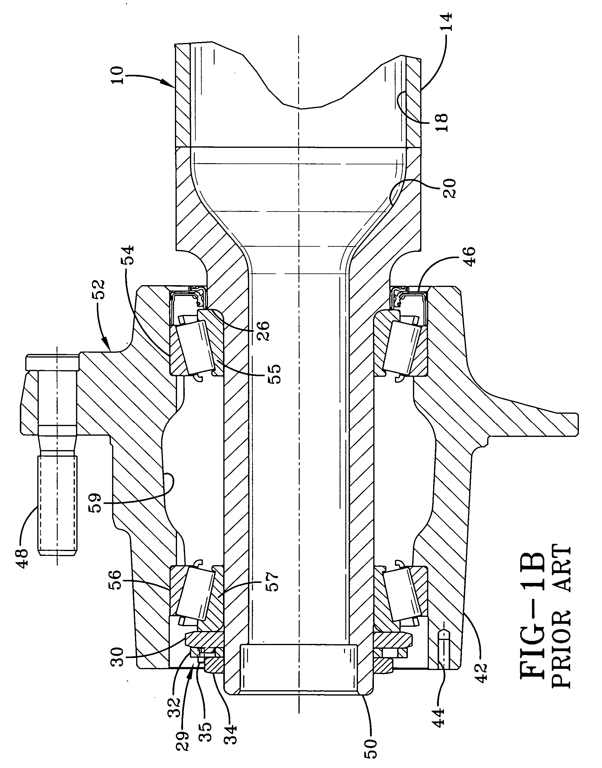 Axle spindle nut assembly for heavy-duty vehicles