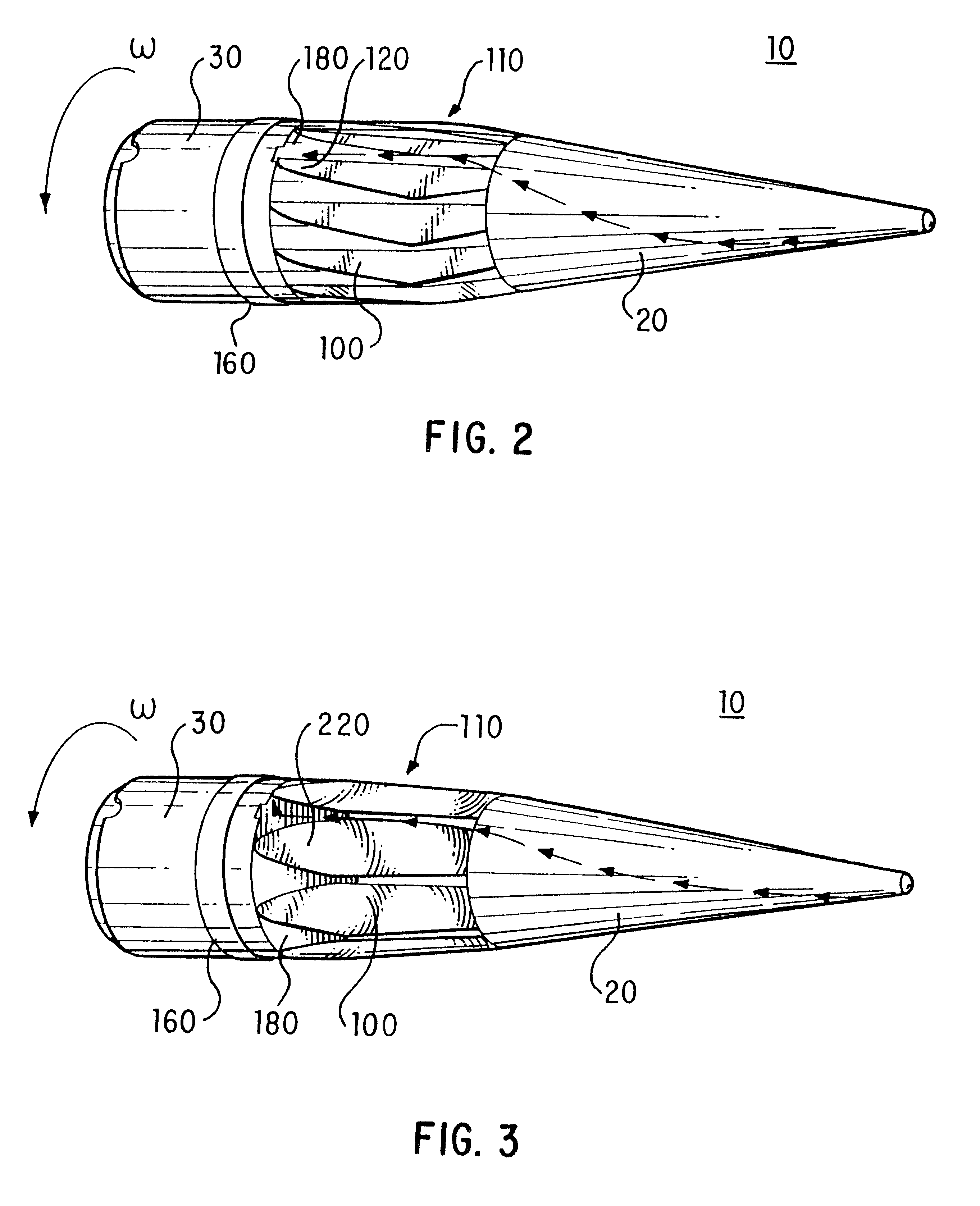 Ranged limited projectile using augmented roll damping