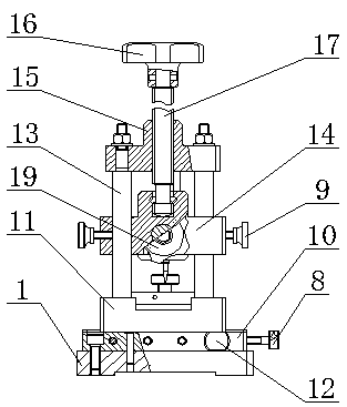 A gas turbine engine turbine guide vane profile measurement device and measurement method thereof