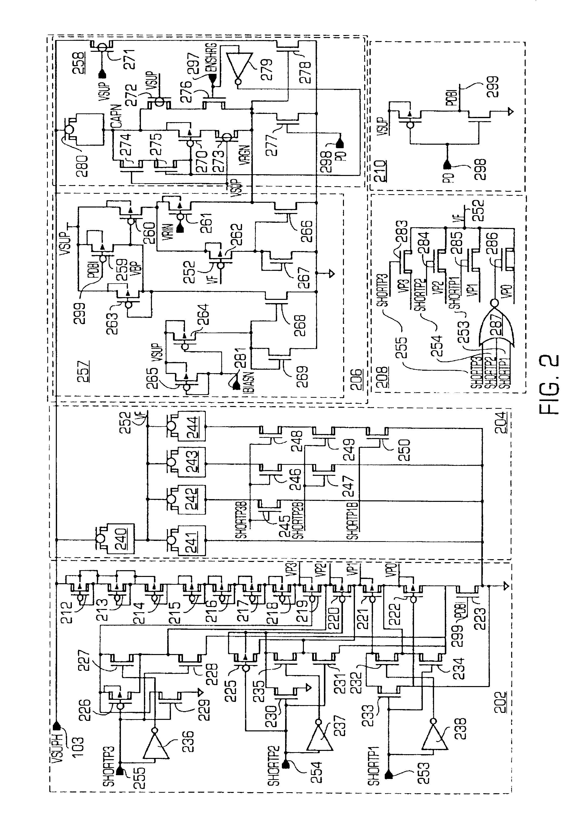 Curved fractional CMOS bandgap reference