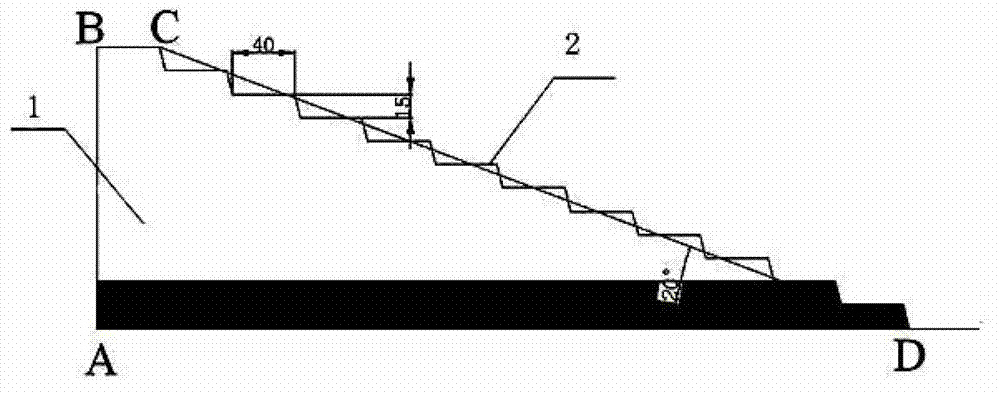 Method for stripping rock layer of end slope