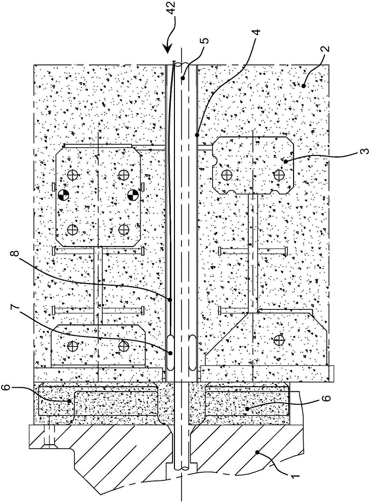 An installation structure of a prestressed connector