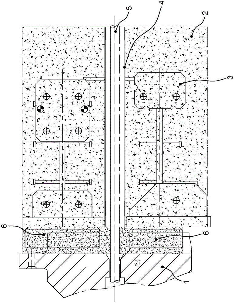 An installation structure of a prestressed connector