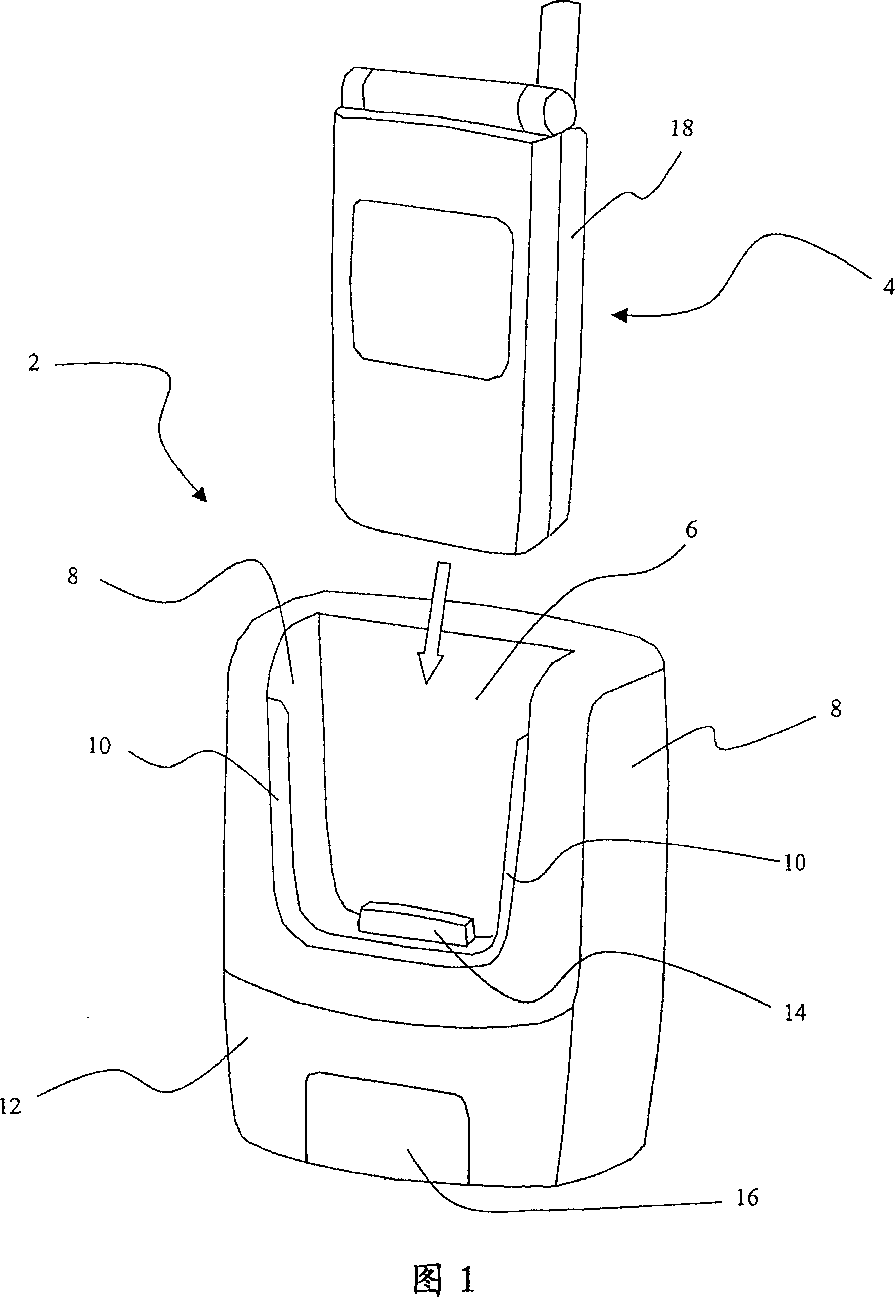 Cradle for mobile phones