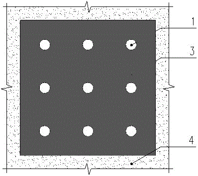 Pile space oil continuous reinforced pile group system and construction method thereof