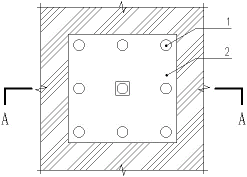 Pile space oil continuous reinforced pile group system and construction method thereof