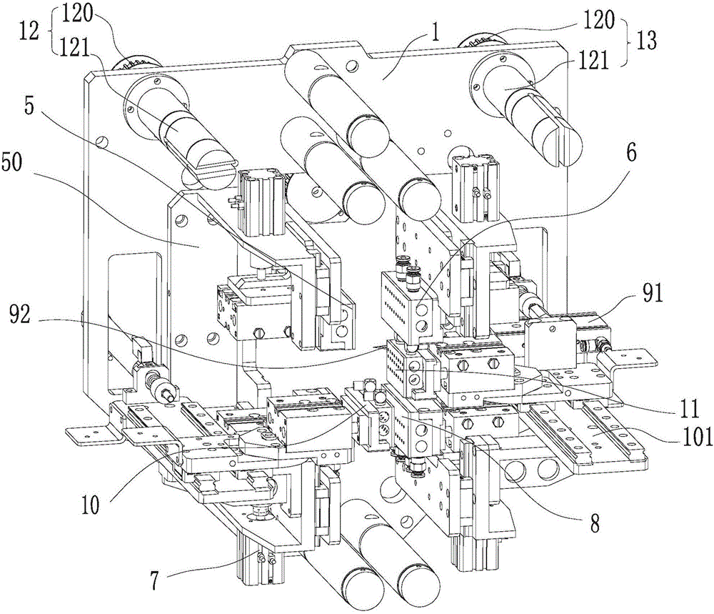 Automatic reel changing device for pole pieces