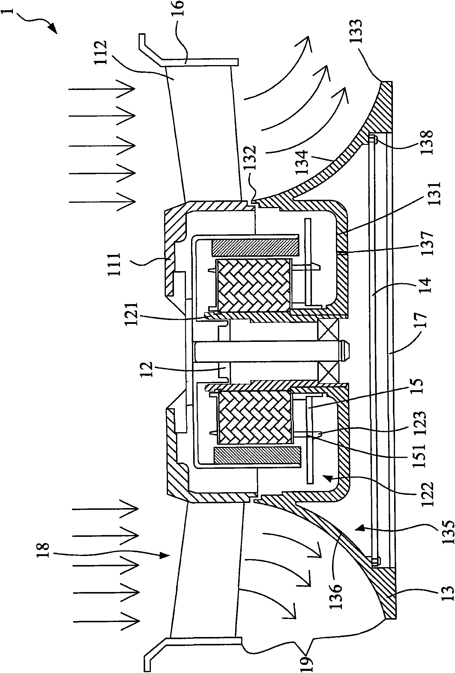 Fan and guide structure thereof