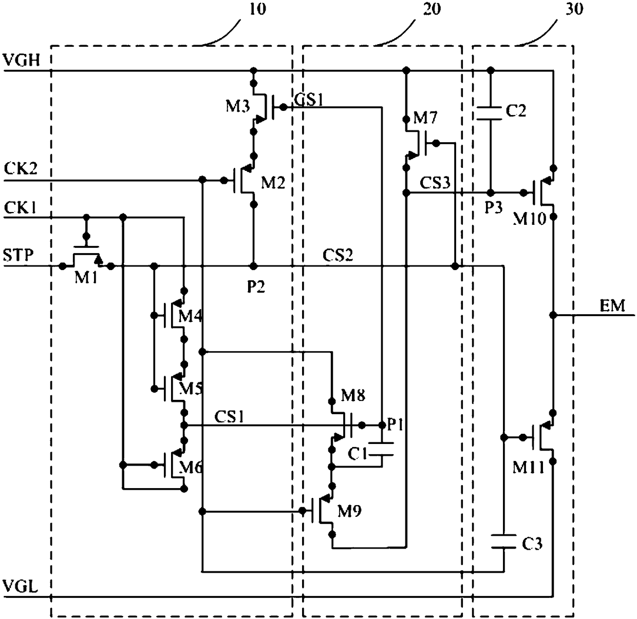 Emission control driver and display device thereof