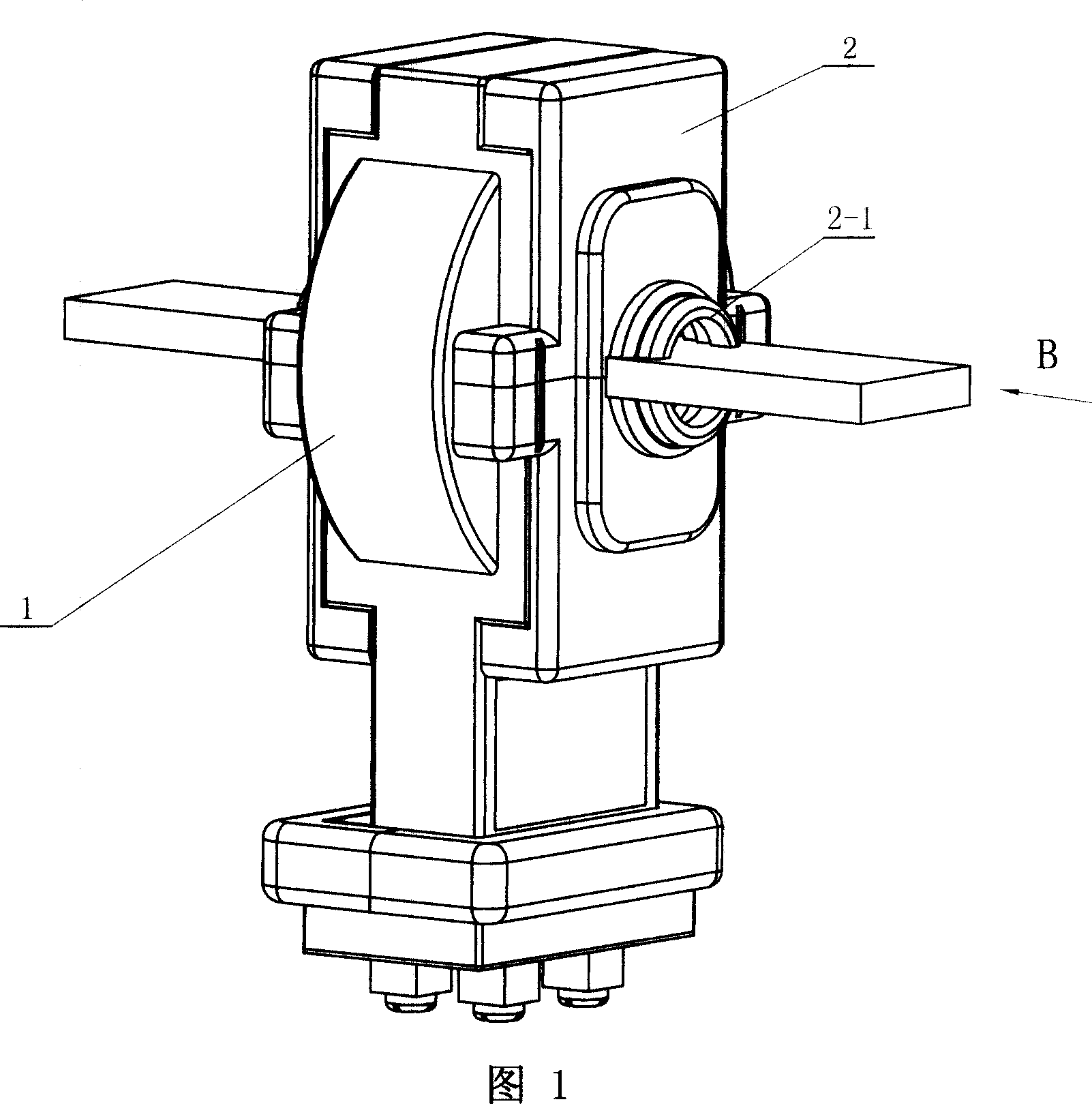 Straight-through current transformer with anti-theft electric surface shield