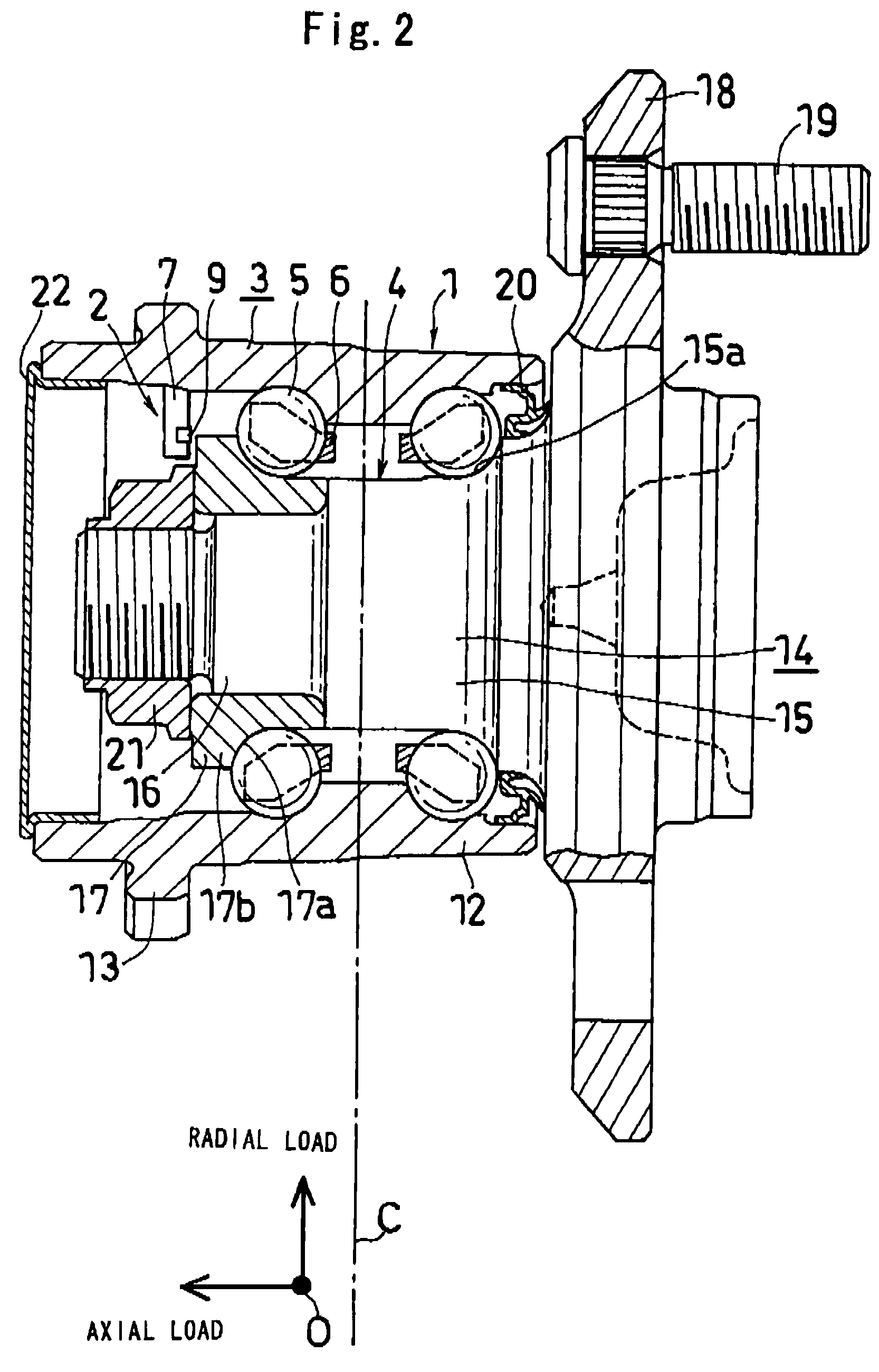 Hub unit with sensor