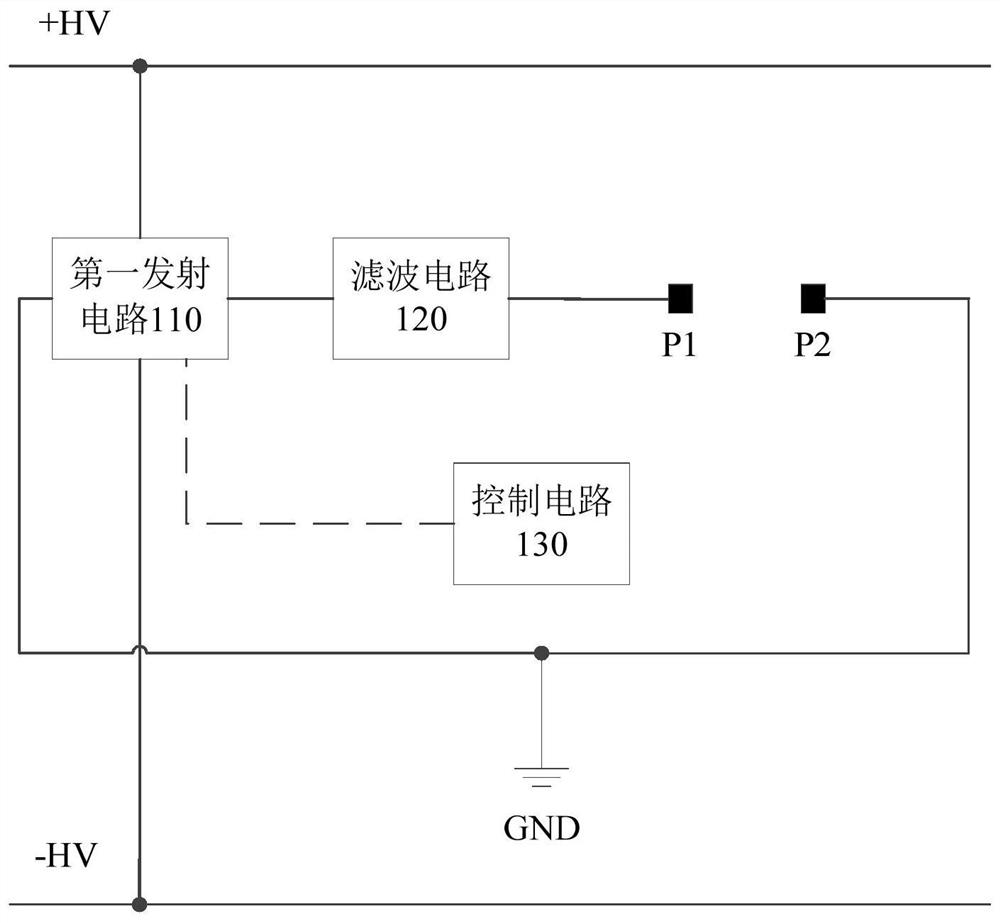 High-voltage transmitting circuit for catheter and ablation tool