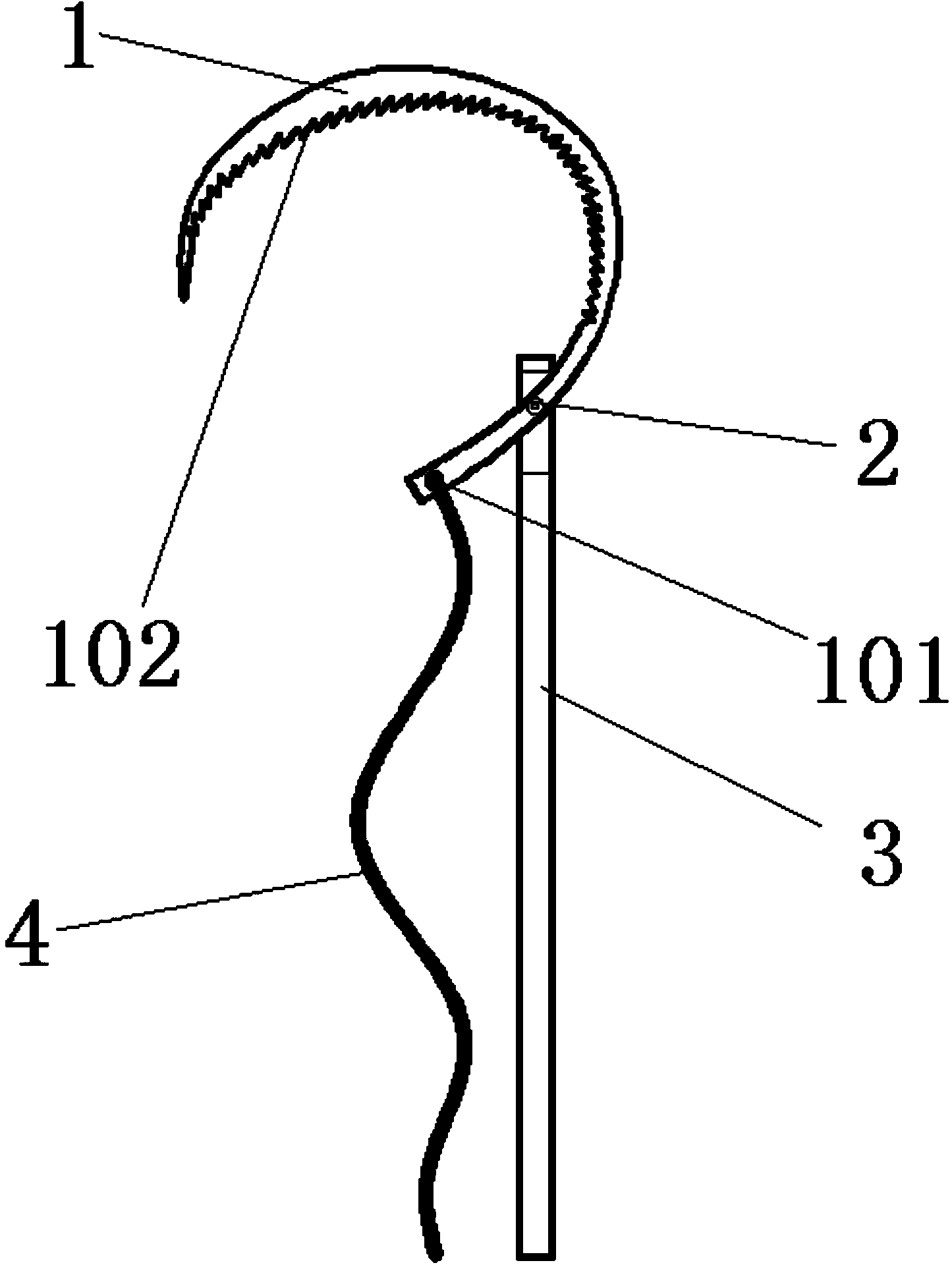 Tree cutting-down tool for cutting down tree below wire