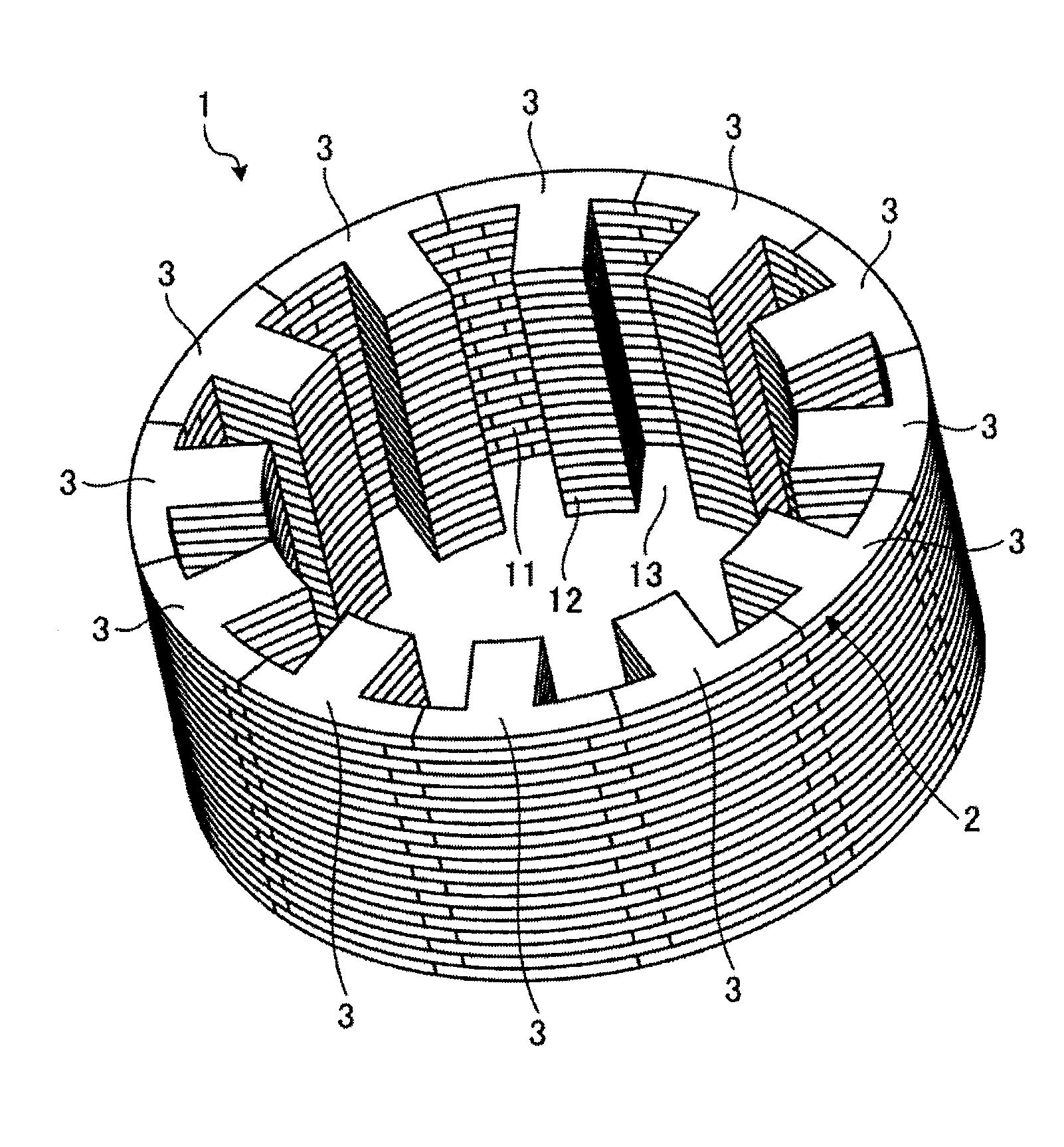 Stator core, split core block, stator manufacturing method and rotary electric machine