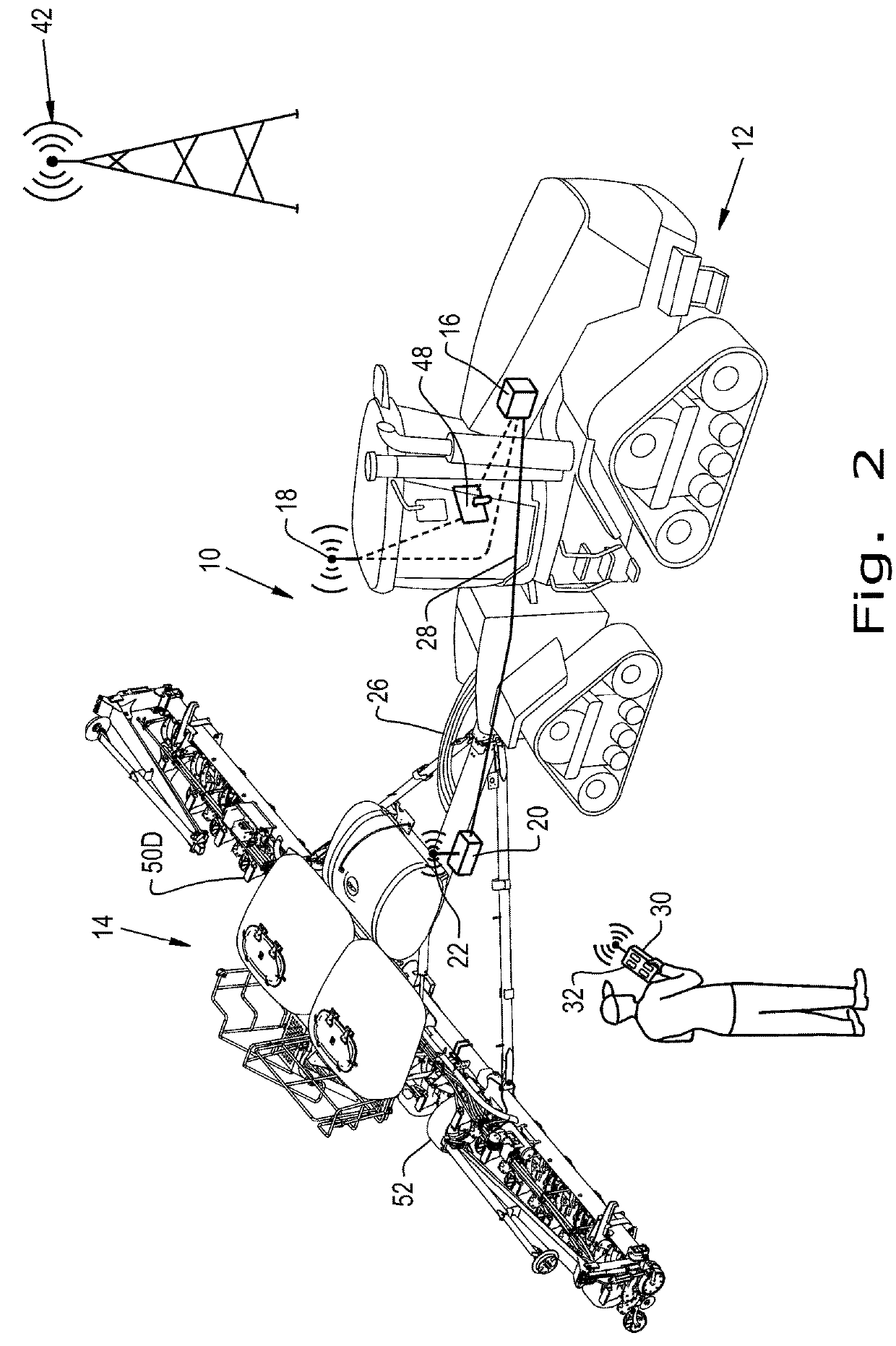 Method of adjusting tillage equipment remotely from outside a tractor cab