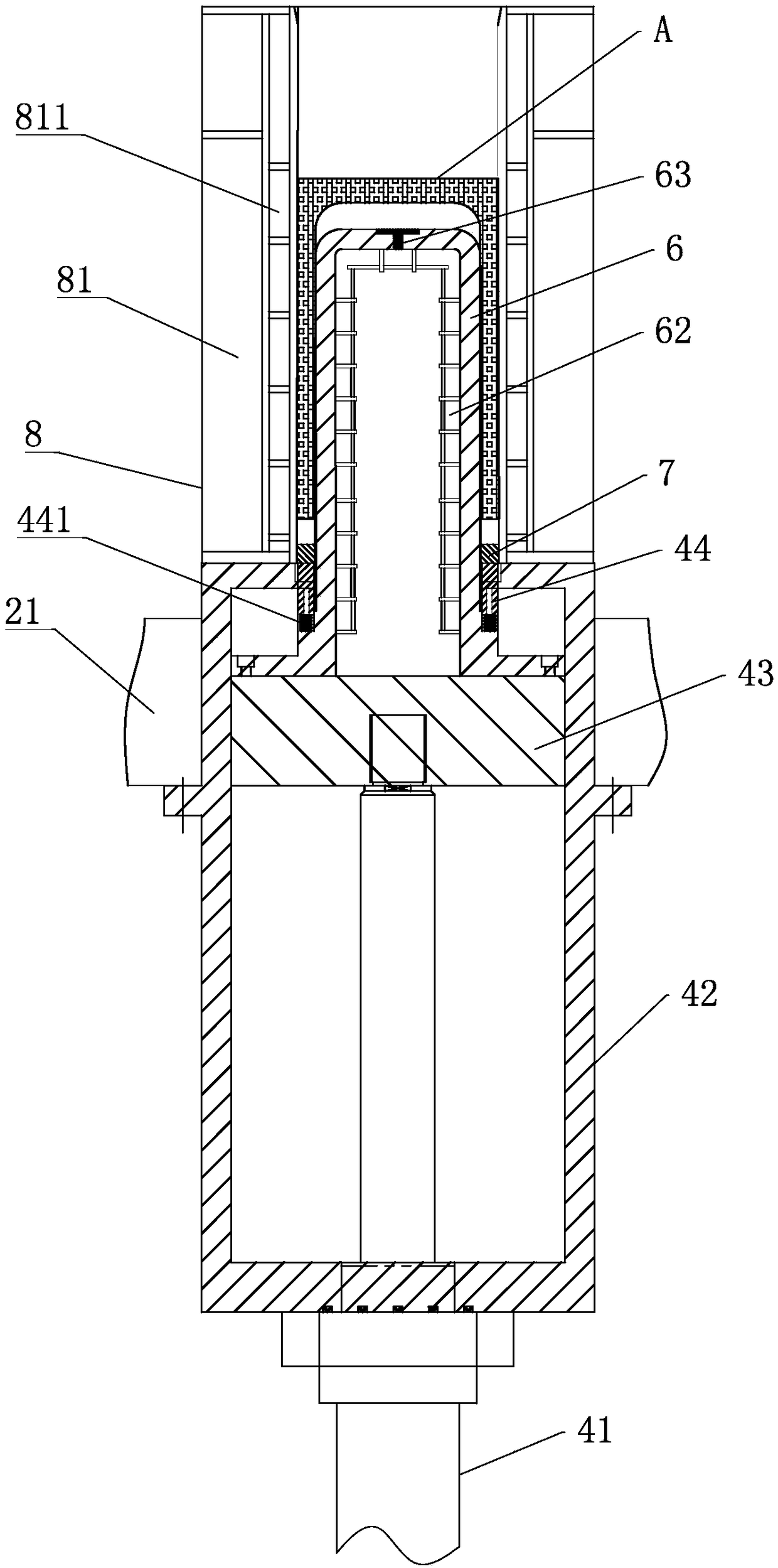 Carbon crucible vibration forming machine