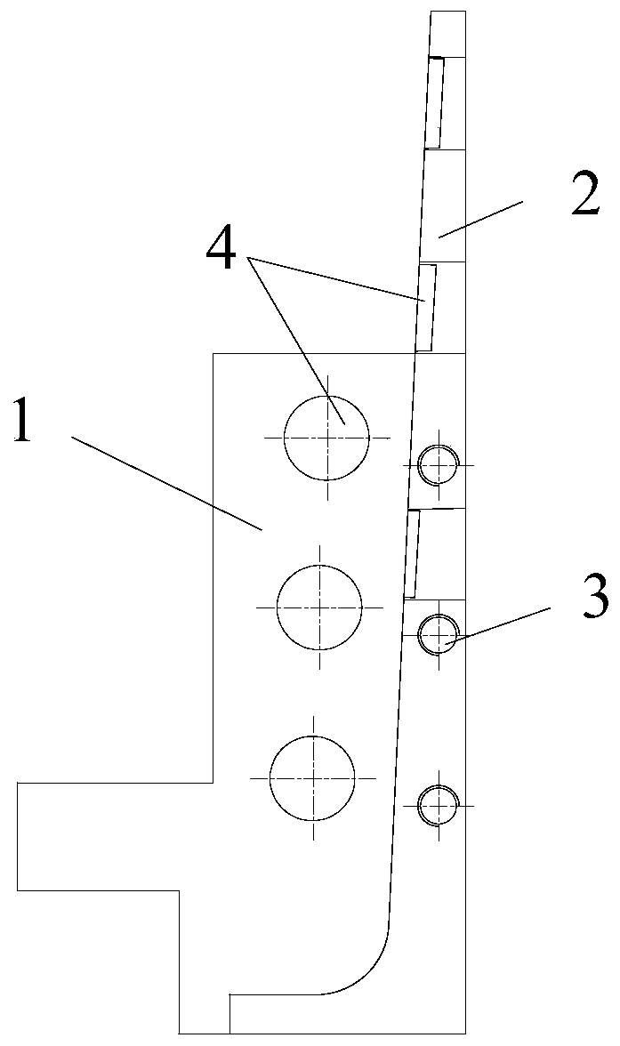 Welding positioning tool for passenger door lower cross beam of passenger car