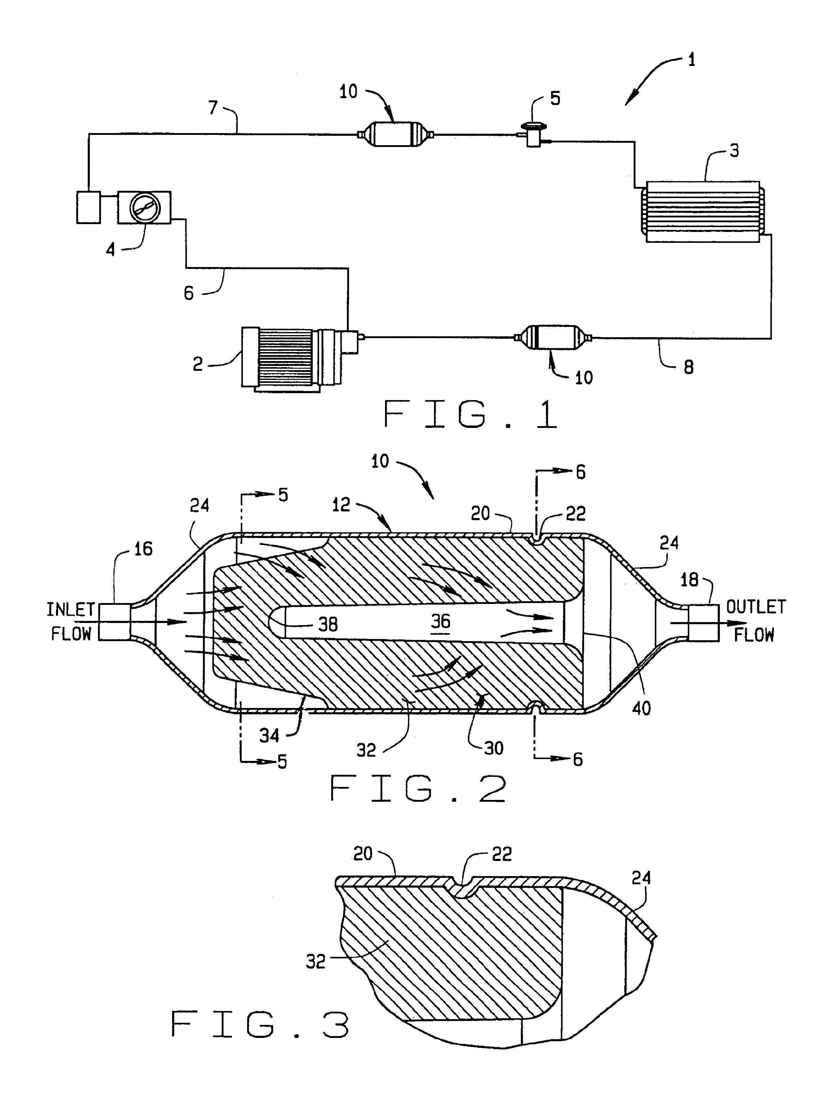 Molded core filter drier