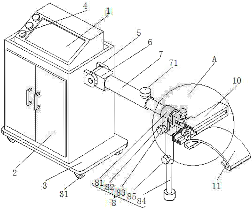 Gynecological uterine cavity microwave therapeutic device