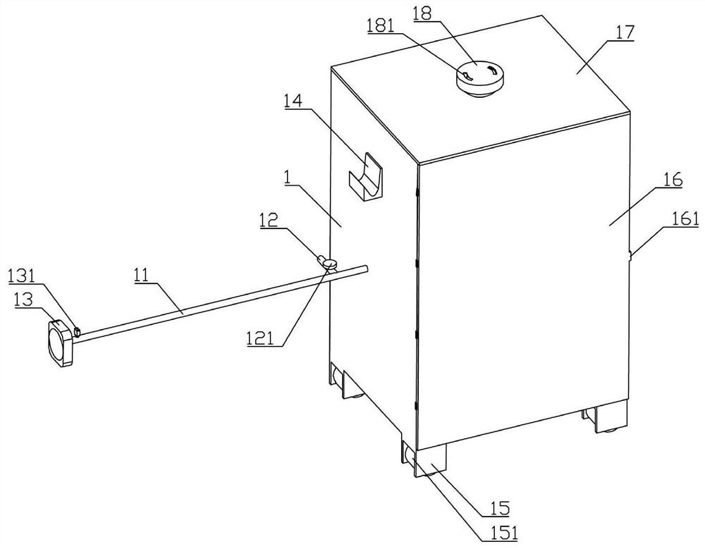 Gas filtering device for operating room