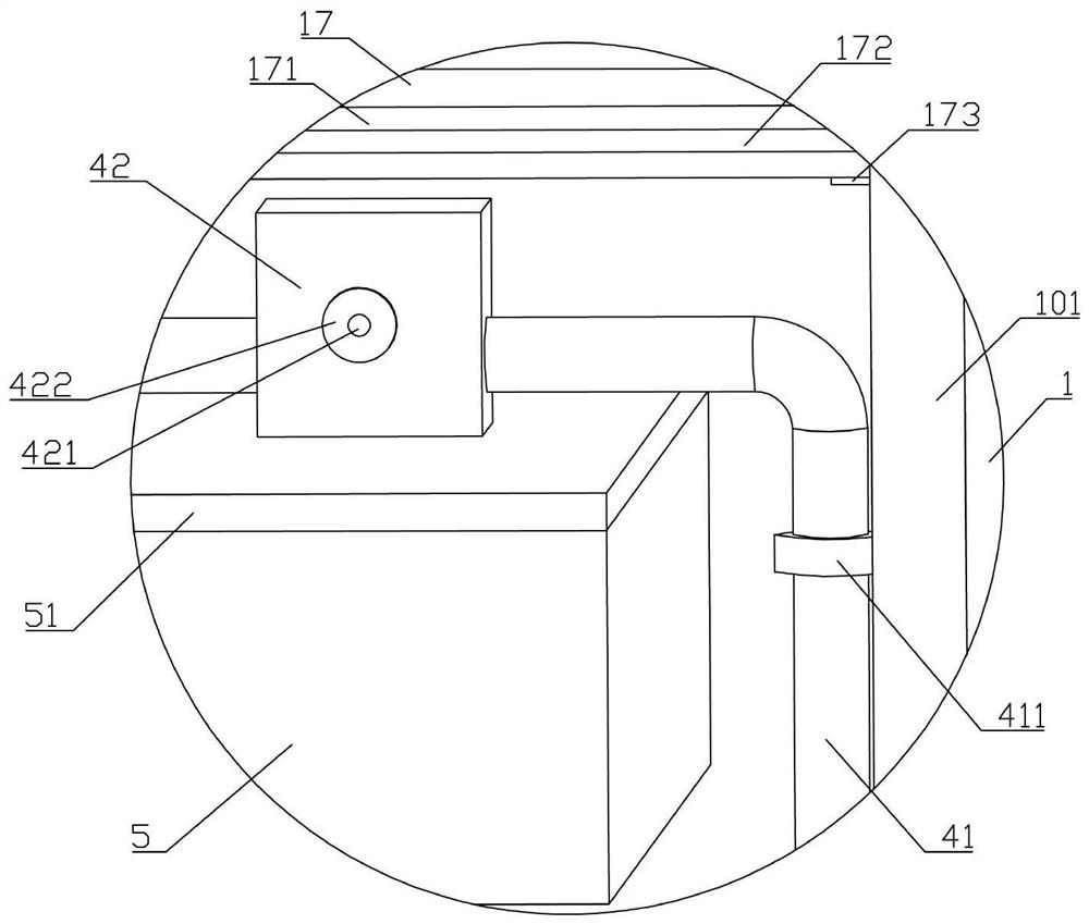 Gas filtering device for operating room