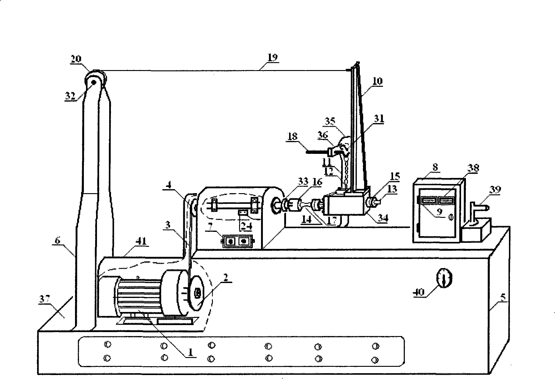 Frequency conversion rotation bending fatigue tester