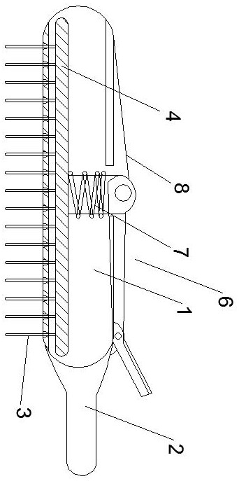 Hair combing device for pet