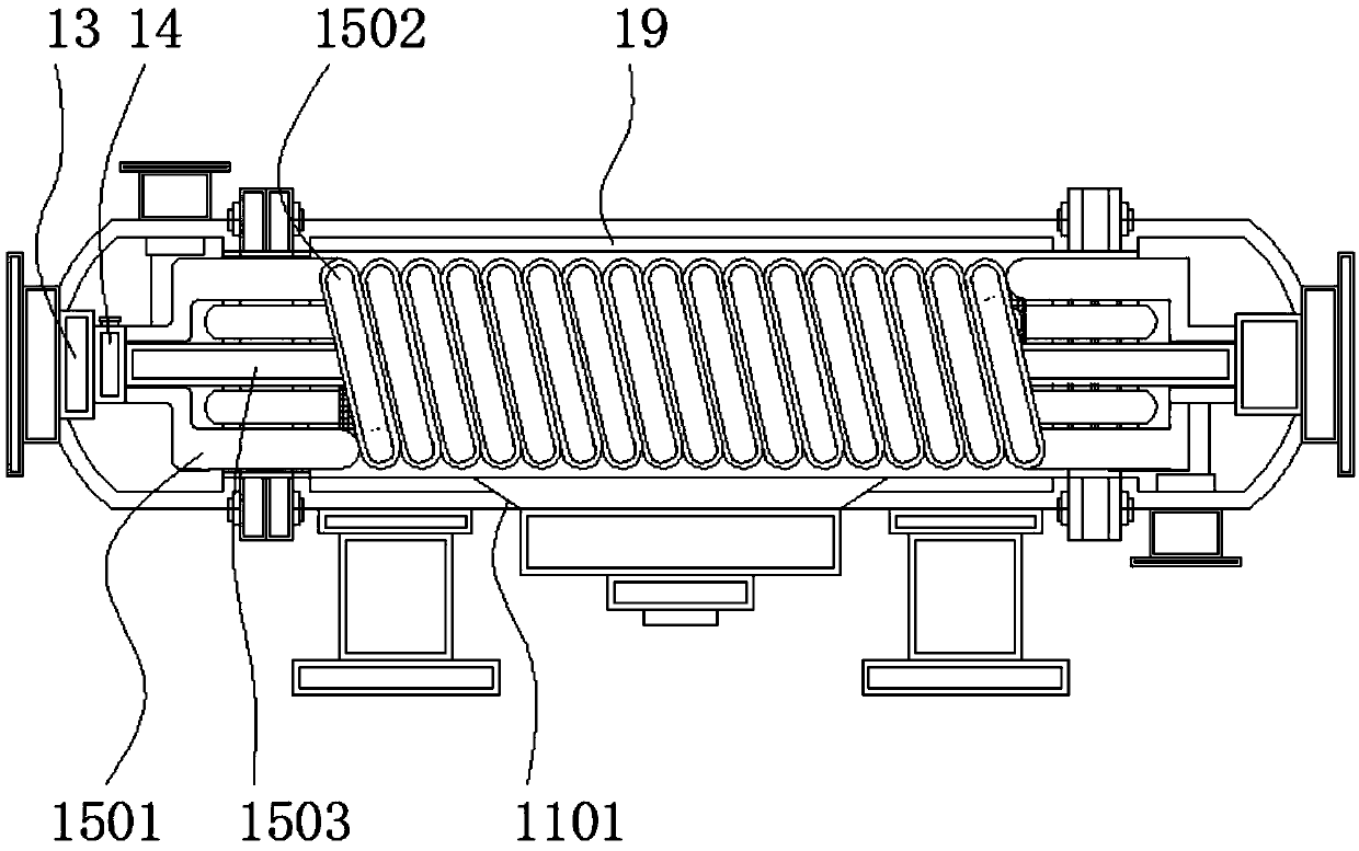 Casing heat exchanger with irregular-shaped inner tube