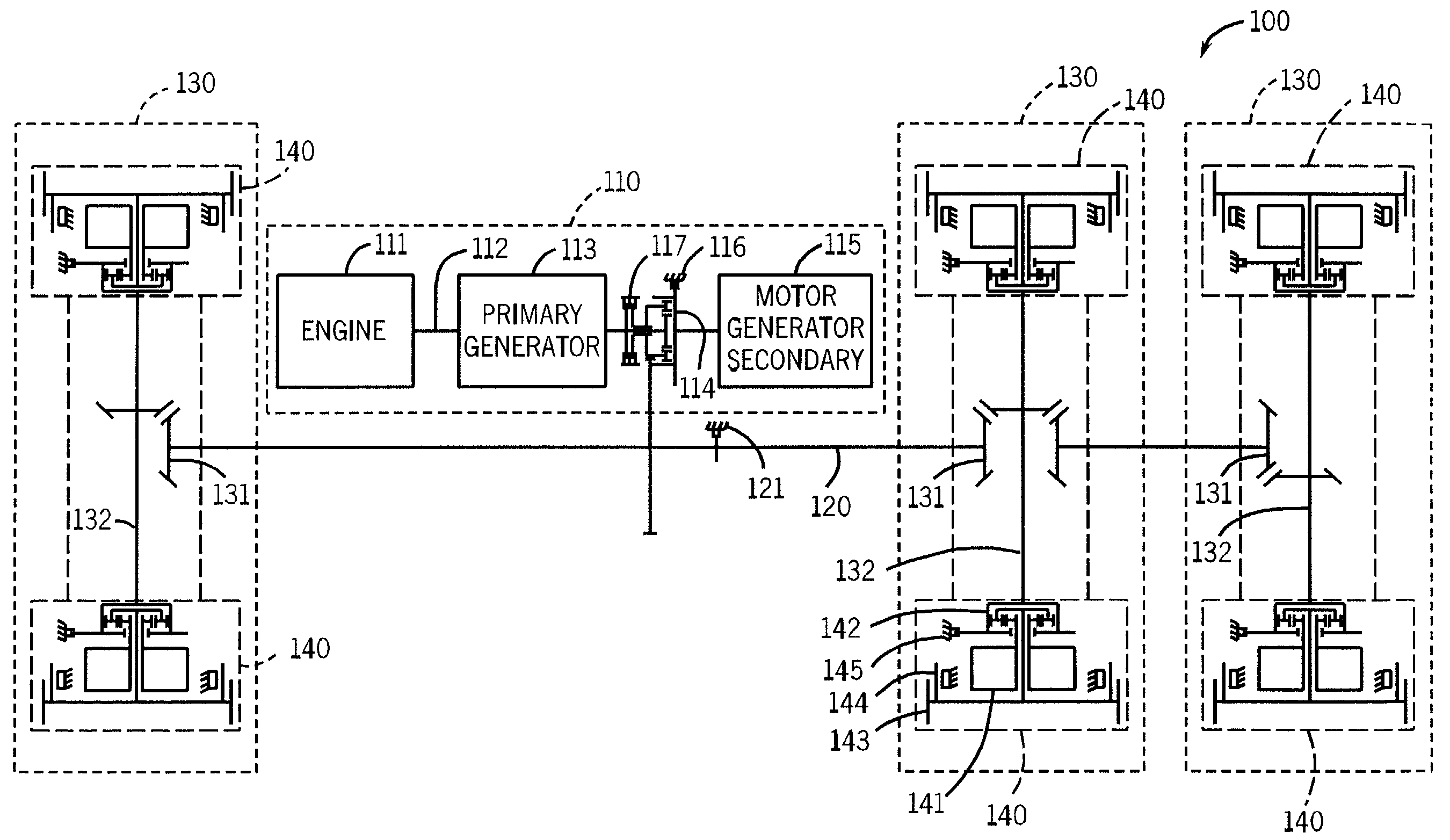 Hybrid vehicle with combustion engine/electric motor drive