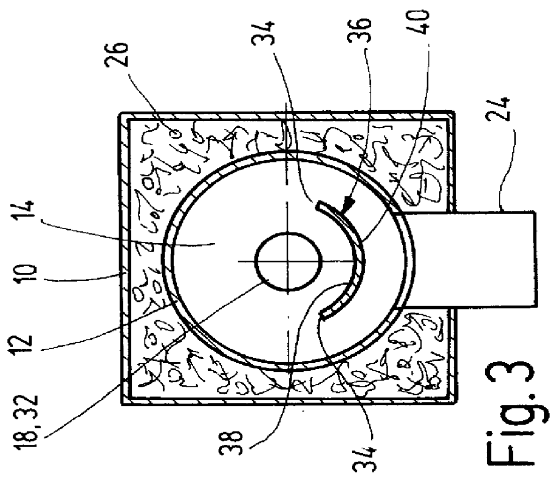 Method and device for incineration of exhaust gases