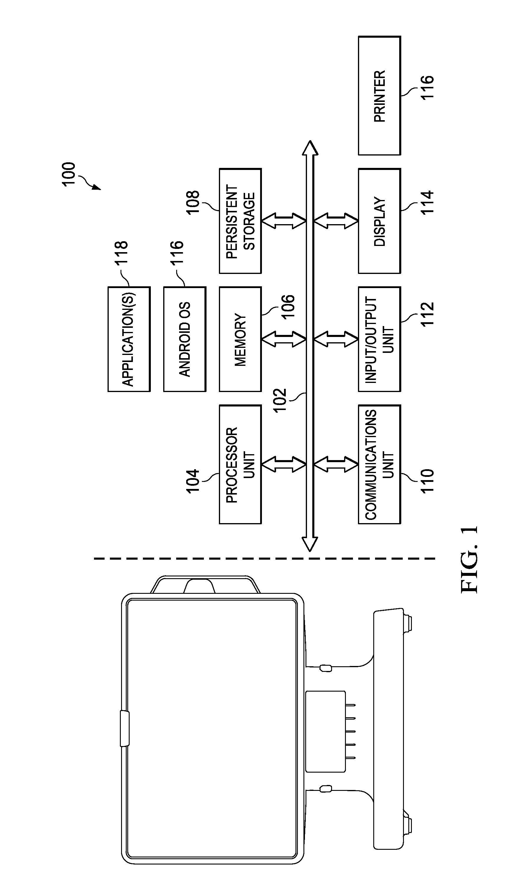 Printer control mechanism for a device having a mobile operating system