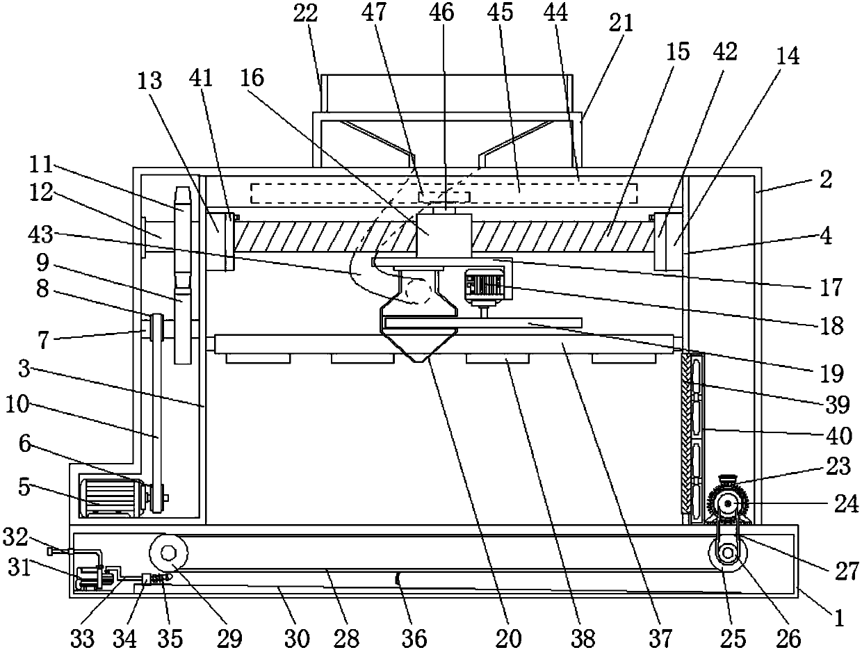 Automatic-feeding live poultry breeding device