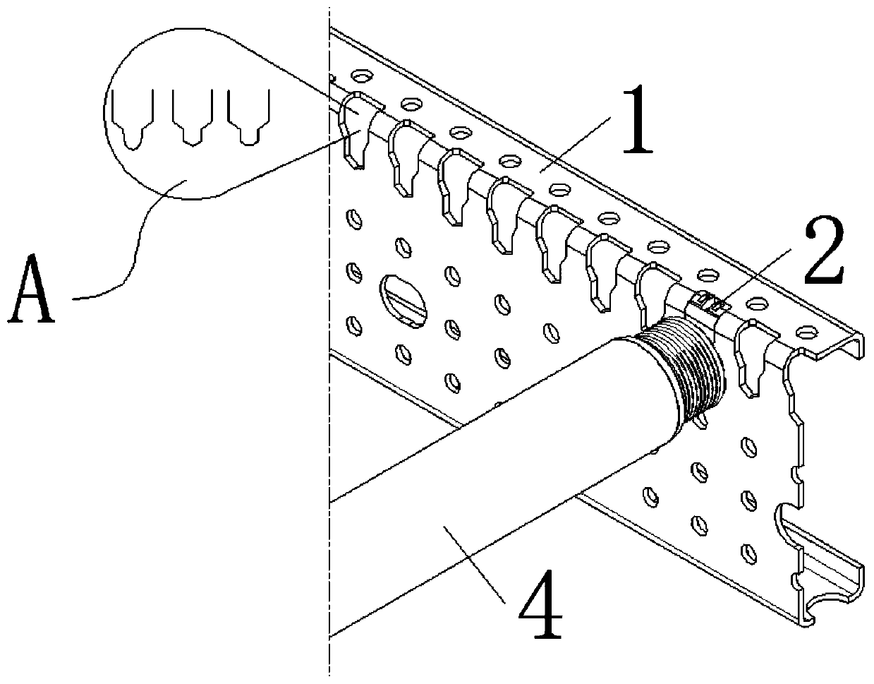 Conveying side plate combination body