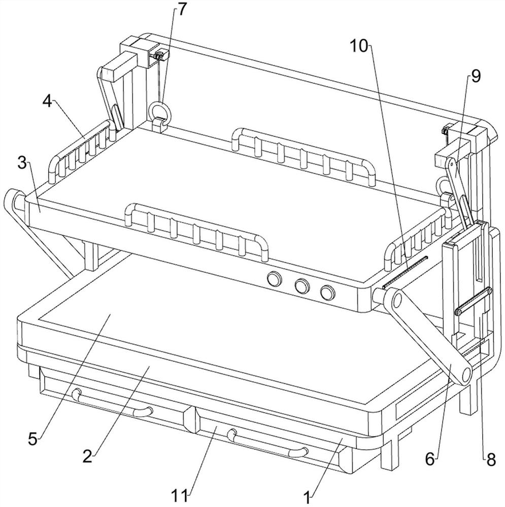 Apartment bed capable of being quickly switched between single-layer bed and double-layer bed