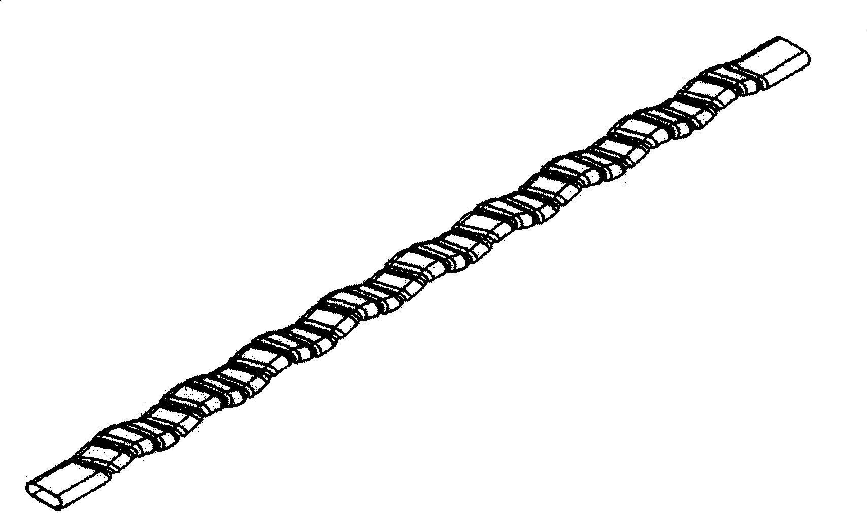 Wave-shaped helical groove heat exchange tube and heat exchanger thereof