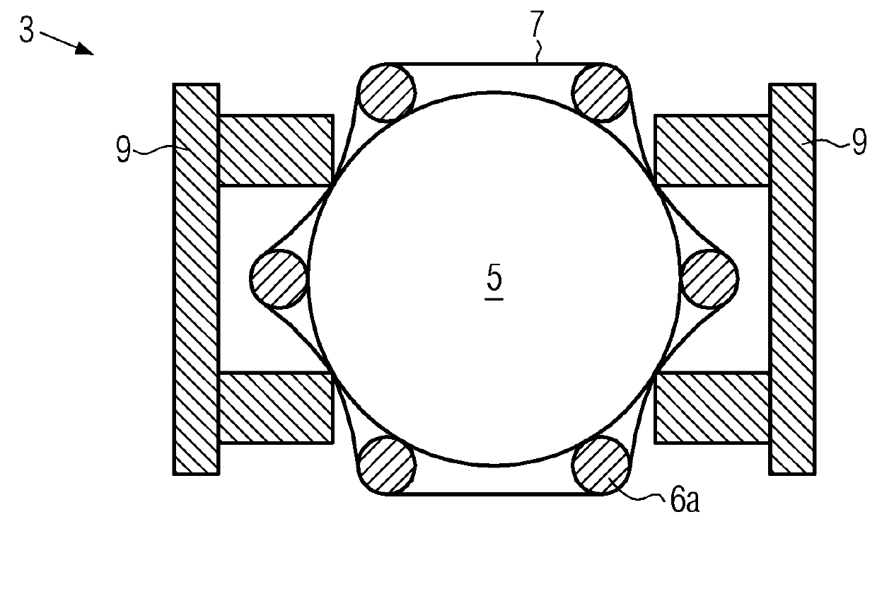 A device and a method for labelling containers through label cases